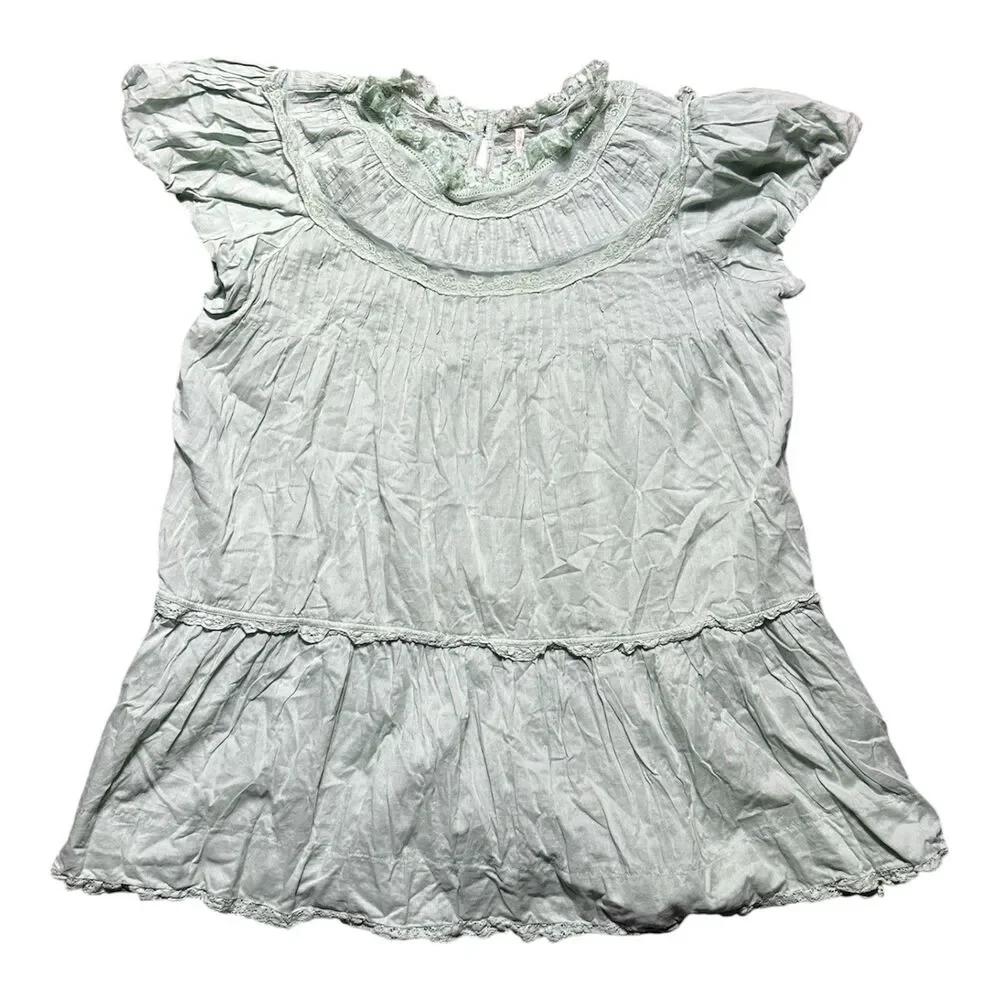 Free People Clarise Mini Dress Women’s Medium Aqua foam Green Whimsy Fairy
